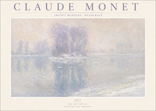 Monet Frosty Morning, Hoarfrost No2 - Poster