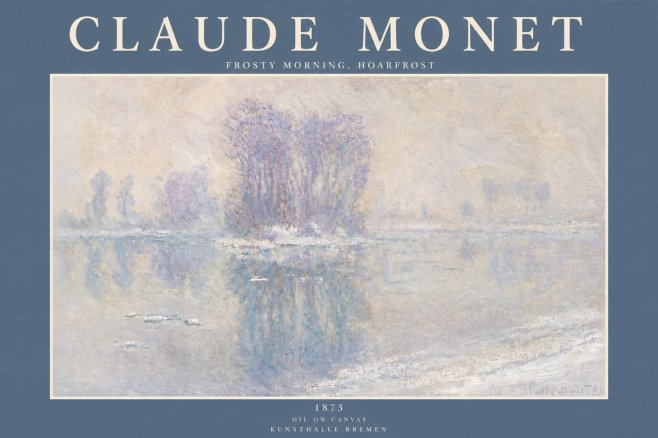 Monet Frosty Morning, Hoarfrost No3 - Poster