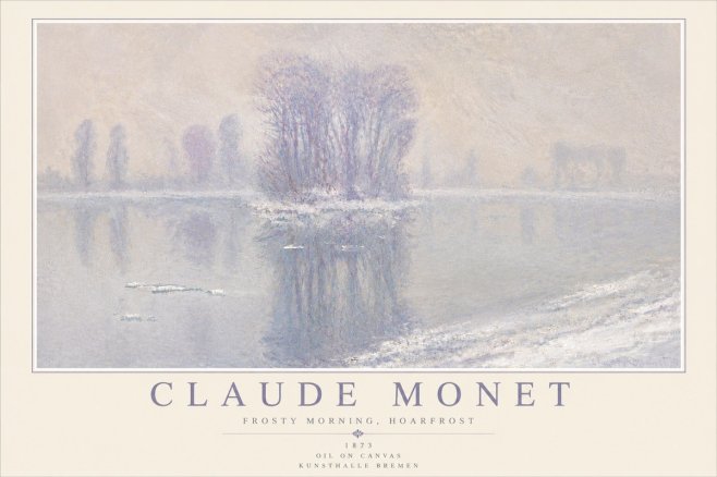 Monet Frosty Morning, Hoarfrost No4 - Poster