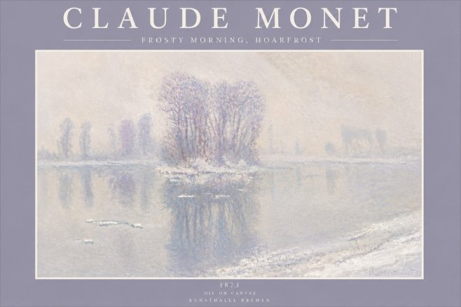 Monet Frosty Morning, Hoarfrost No5 - Poster