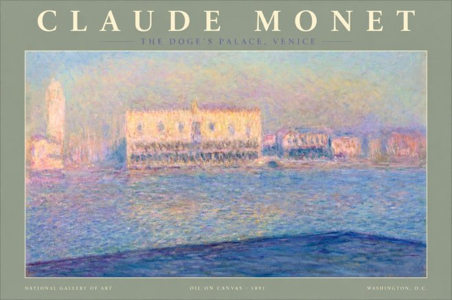 Monet The Doge's Palace, Venice No2 - Poster