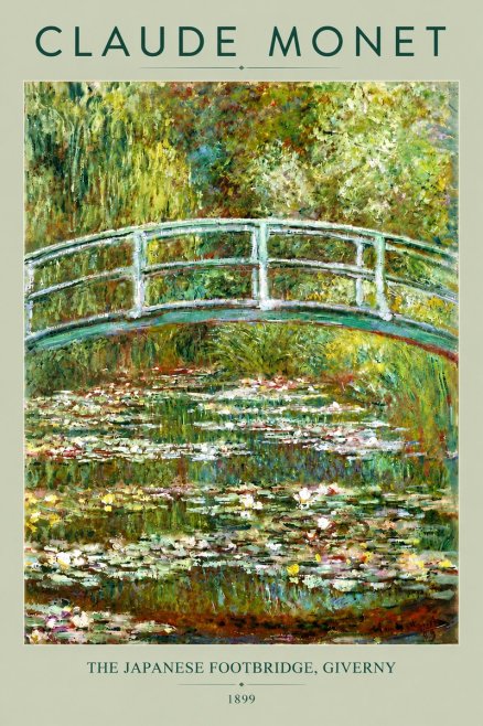 Monet The Japanese Footbridge, Giverny No5 - Poster
