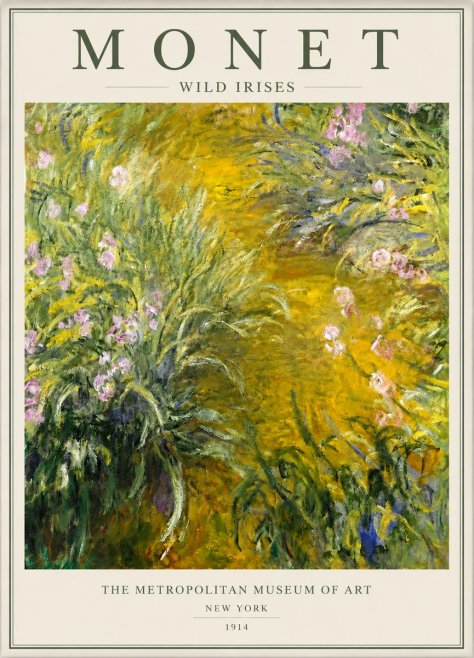 Monet Wild Irises No3 - Poster