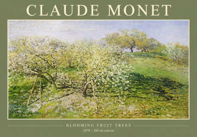 Monet Blooming Fruit Trees No3 - Poster