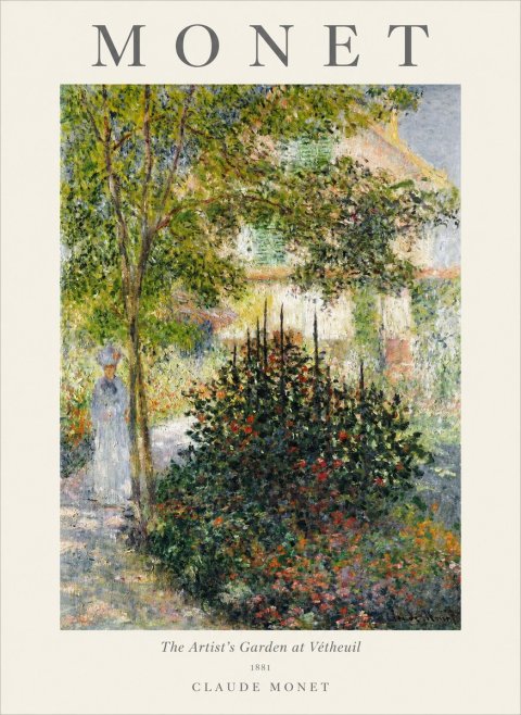 Monet The Artist's Garden at Vétheuil II No1 - Poster