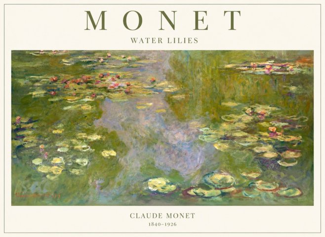 Monet Water Lilies V No1 - Poster