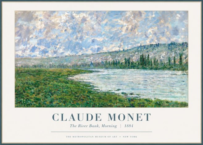 Monet The River Bank, Morning No2 - Poster