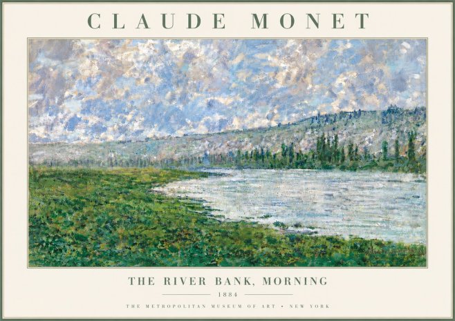 Monet The River Bank, Morning No6 - Poster