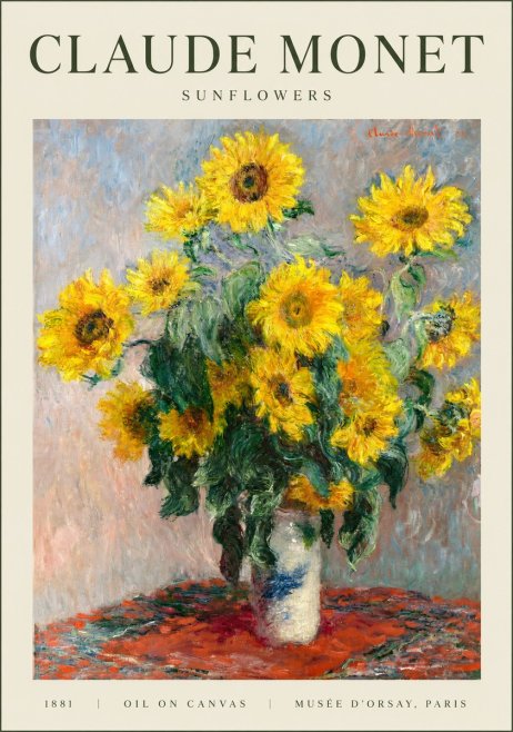 Monet Sunflowers No1 - Poster