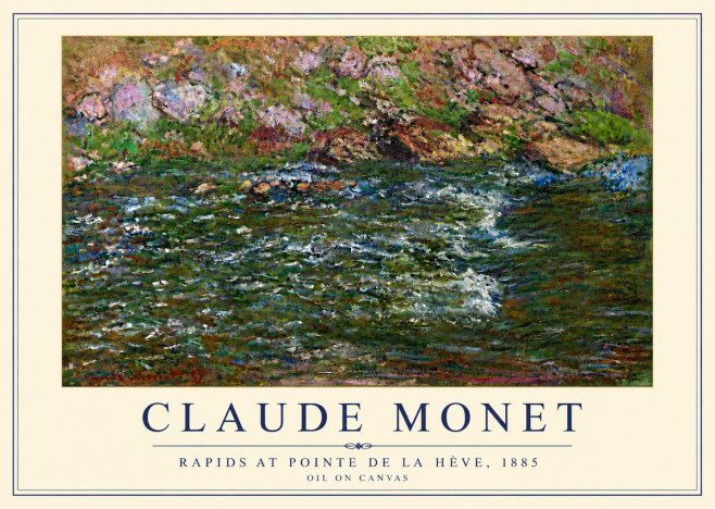 Monet Rapids at Pointe De La Hève, 1885 No5 - Poster