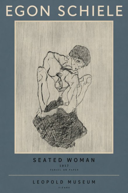 Schiele Seated Woman No2 - Poster