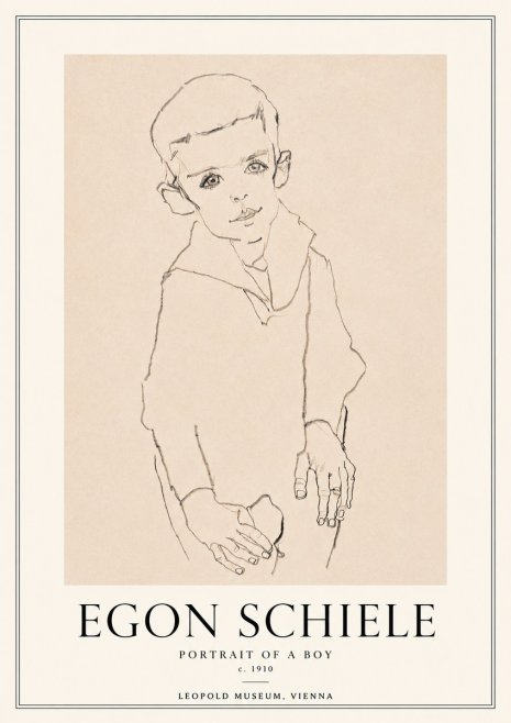 Schiele Portrait of a Boy No3 - Poster
