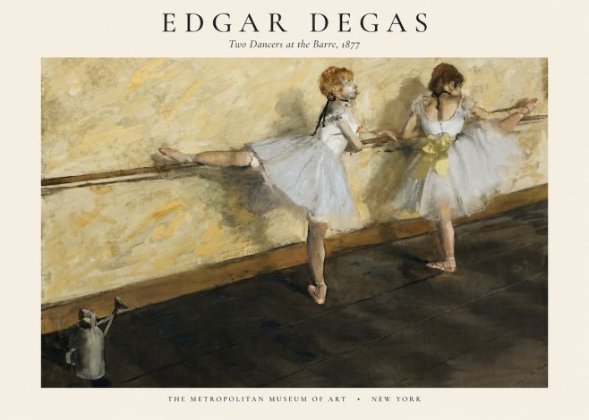 Edgar Degas Two Dancers at the Barre, 1877 No1 - Poster