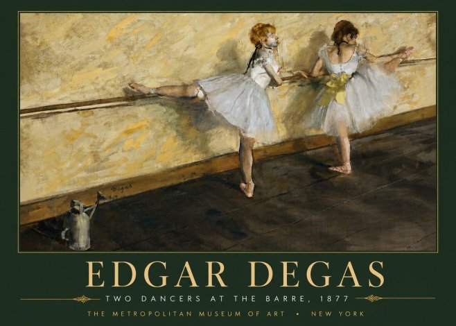 Edgar Degas Two Dancers at the Barre, 1877 No6 - Poster
