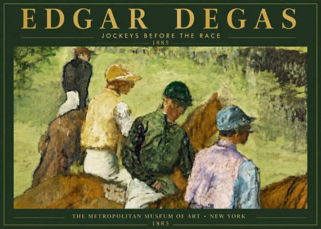 Edgar Degas Jockeys Before the Race No5 - Poster