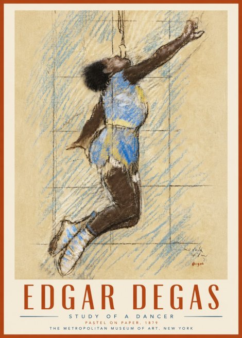 Edgar Degas Study of a Dancer No6 - Poster