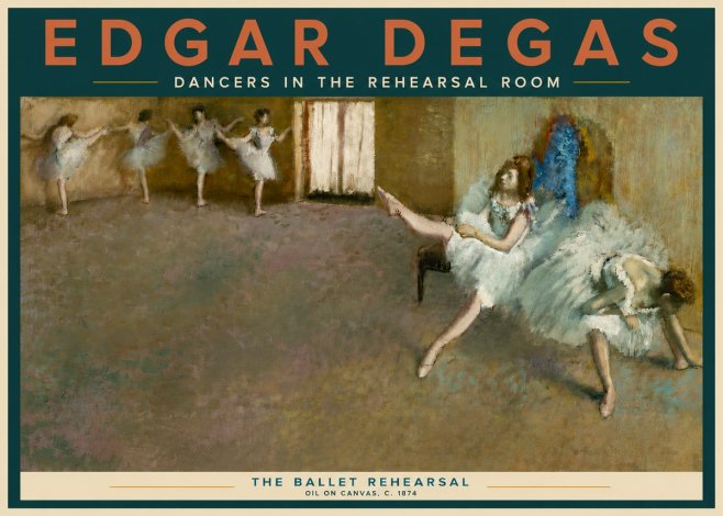 Edgar Degas The Ballet Rehearsal No3 - Poster