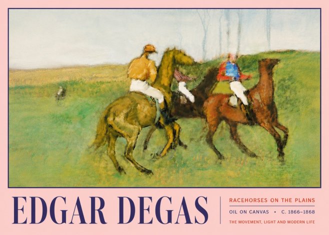 Edgar Degas Racehorses on the Plains No5 - Poster