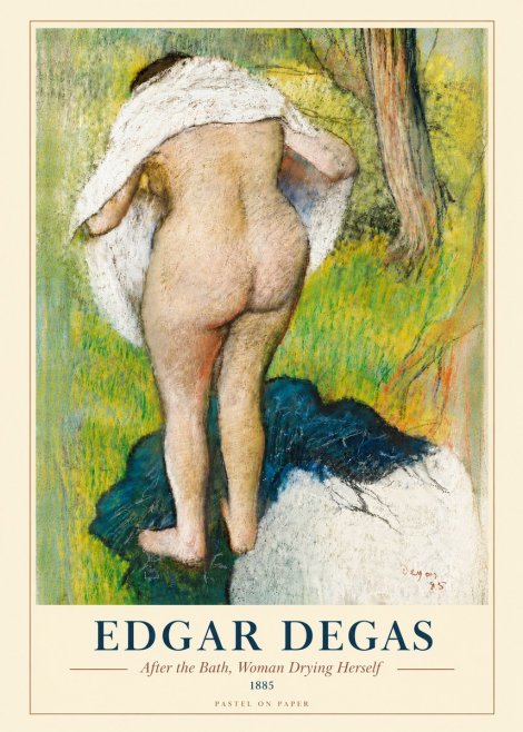 Edgar Degas After the Bath, Woman Drying Herself No5 - Poster