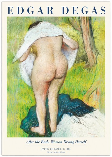 Edgar Degas After the Bath, Woman Drying Herself No6 - Poster