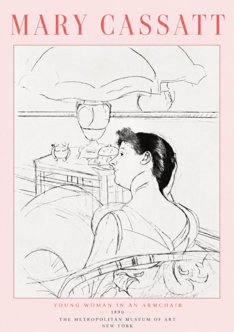 Mary Cassatt Young Woman in an Armchair No2 - Poster