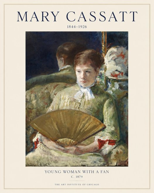 Mary Cassatt Young Woman with a Fan I No1 - Poster