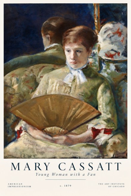 Mary Cassatt Young Woman with a Fan I No4 - Poster