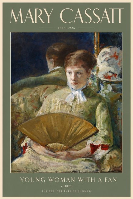 Mary Cassatt Young Woman with a Fan I No5 - Poster
