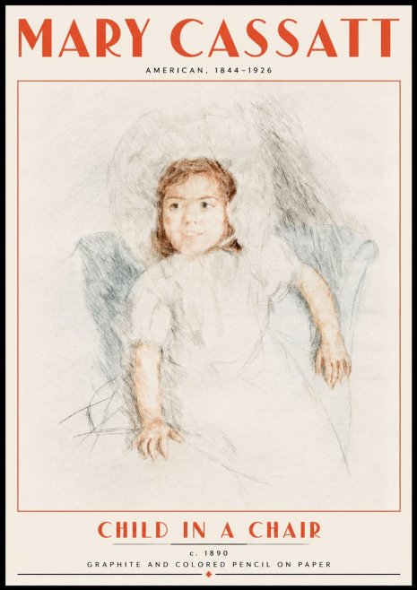 Mary Cassatt Child in a Chair No5 - Poster