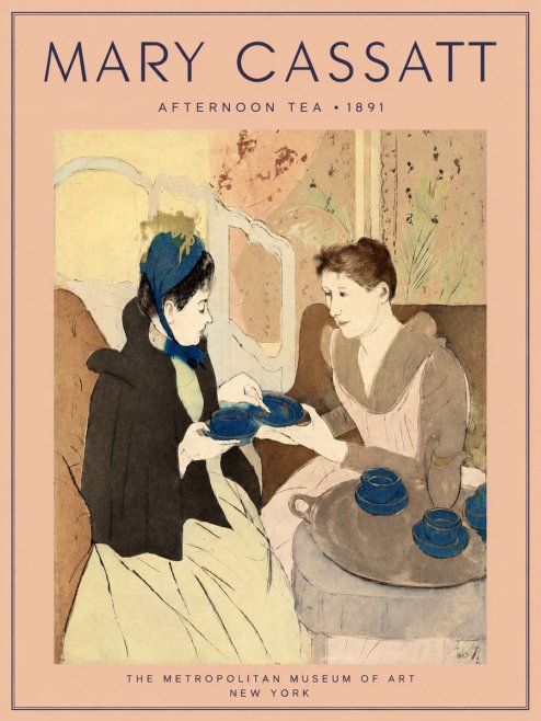 Mary Cassatt Afternoon Tea No3 - Poster