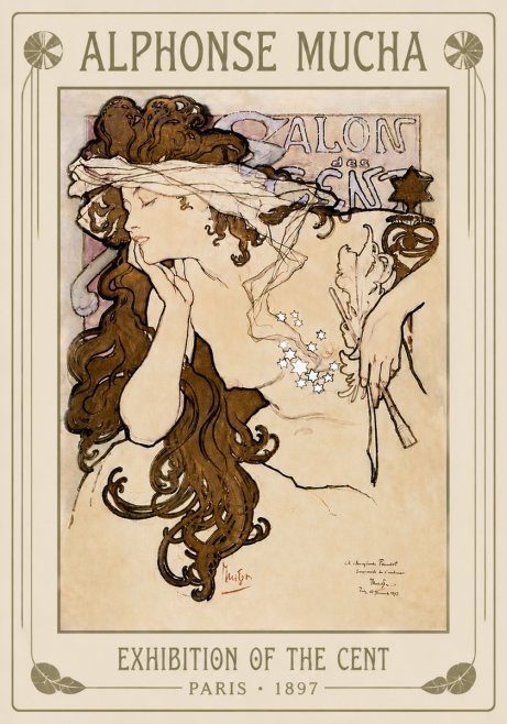 Mucha Salon Des Cent No6 - Poster