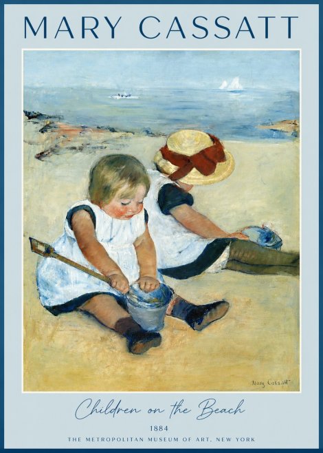 Mary Cassatt Children on the Beach No2 - Poster