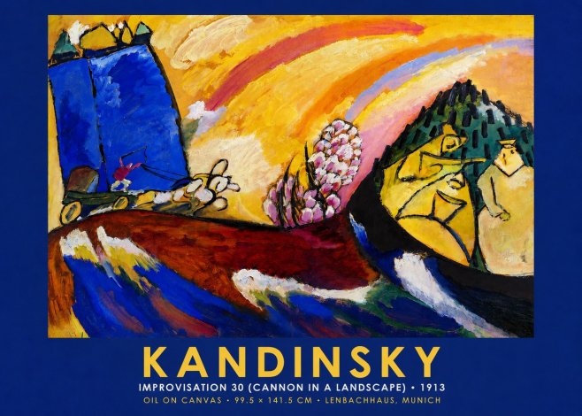 Kandinsky Improvisation 30 (Cannon in a Landscape) No2 - Poster