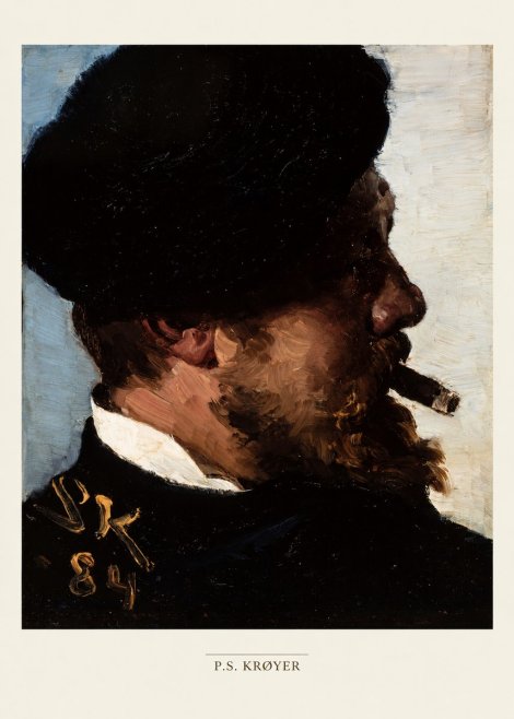 P.S. Krøyer Self-portrait with Cigar I No5 - Poster