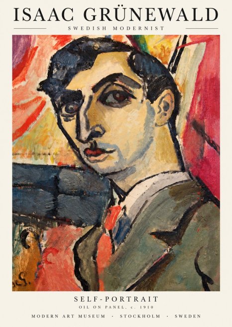 Isaac Grünewald Woman in Interior No5 - Poster