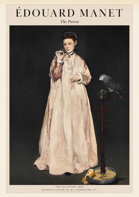 Édouard Manet The Parrot No1 - Poster