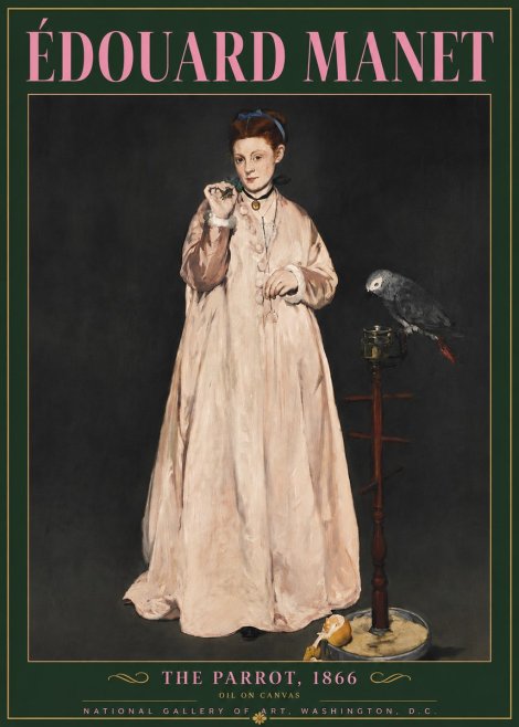 Édouard Manet The Parrot No5 - Poster