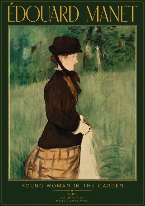 Édouard Manet Young Woman in the Garden No5 - Poster