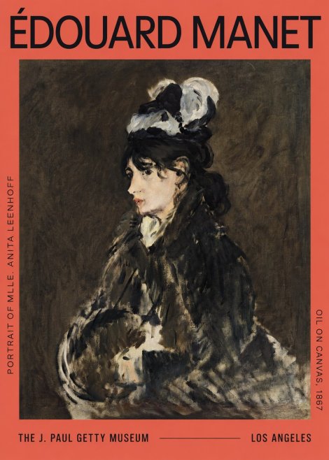 Édouard Manet Portrait of Mlle. Anita Leenhoff No2 - Poster