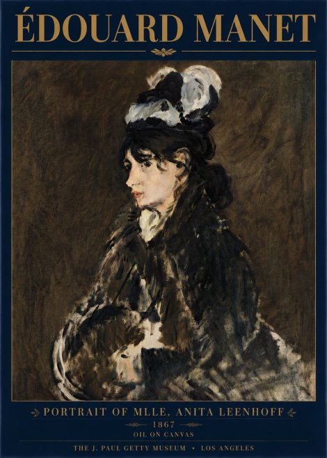Édouard Manet Portrait of Mlle. Anita Leenhoff No5 - Poster