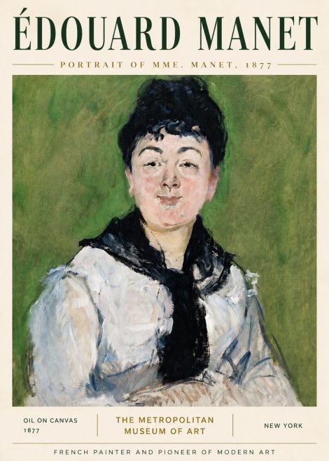 Édouard Manet Portrait of Mme. Manet No6 - Poster