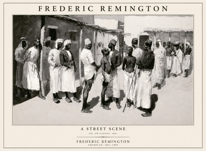 Frederic Remington A Street Scene No1 - Poster
