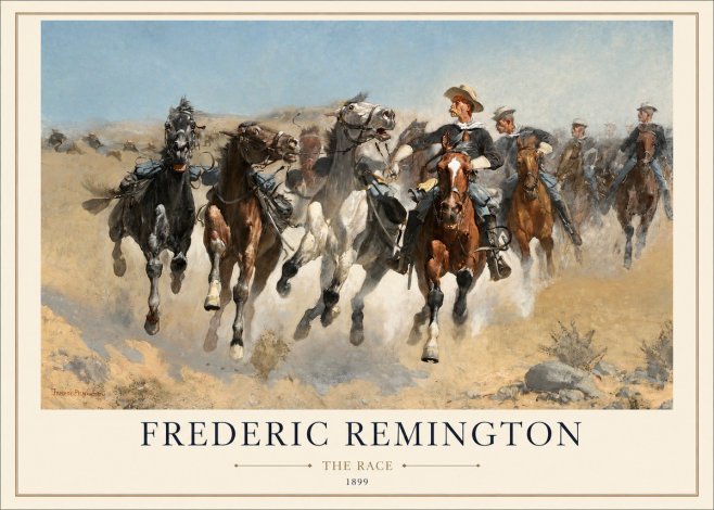 Frederic Remington The Race I No1 - Poster