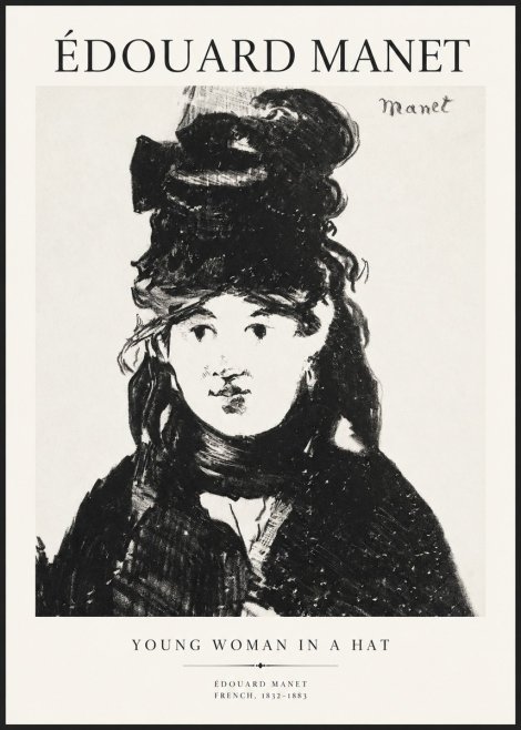 Édouard Manet Portrait of a Young Woman II No3 - Poster