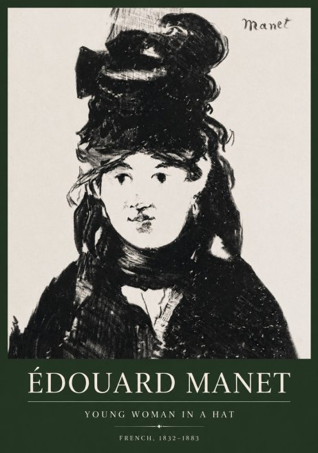 Édouard Manet Portrait of a Young Woman II No5 - Poster