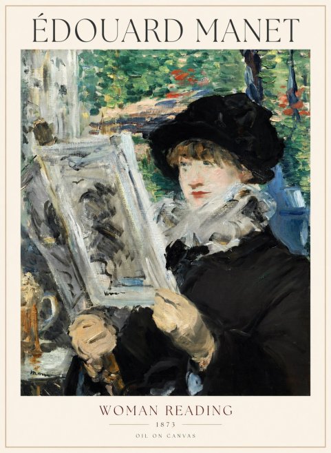 Édouard Manet Woman Reading No1 - Poster