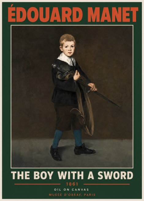 Édouard Manet The Boy with a Sword No2 - Poster