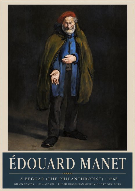 Édouard Manet A Beggar (the Philanthropist) No3 - Poster