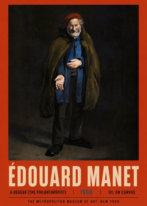 Édouard Manet A Beggar (the Philanthropist) No4 - Poster