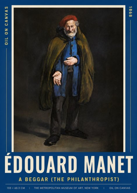 Édouard Manet A Beggar (the Philanthropist) No6 - Poster